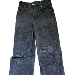 Zara distressed black jeans, size 2